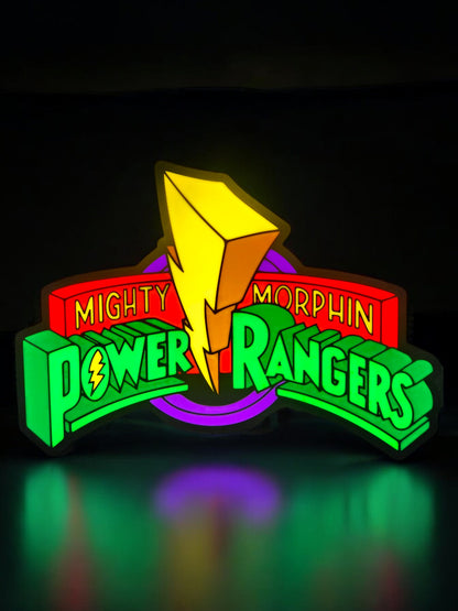 Power Rangers Logo  LED Lamp | Mighty Morphin Power Ranger