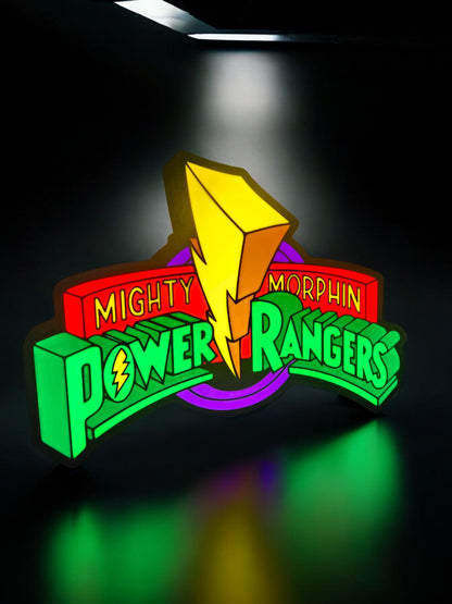 Power Rangers Logo  LED Lamp | Mighty Morphin Power Ranger