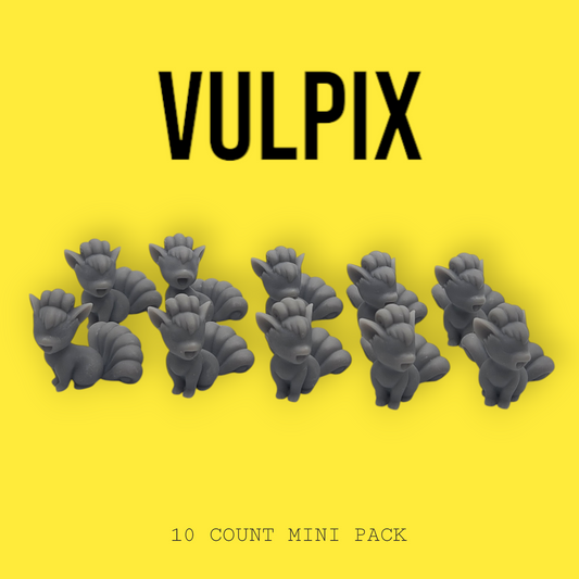 Vulpix Mini Figures Set – 10 Pack 1″ | 3D Printed Pokemon