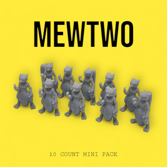 Mewtwo Mini Figures Set – 10 Pack 1″ | 3D Printed Pokemon