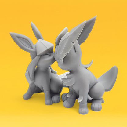 Pokemon Resin Miniature - Glaceon & Leafeon Kissing
