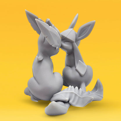 Pokemon Resin Miniature - Glaceon & Leafeon Kissing