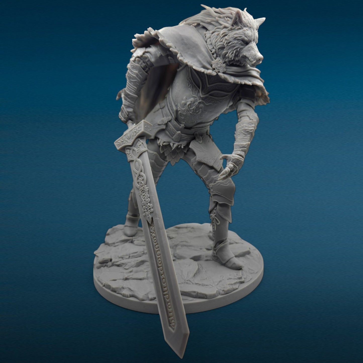 3D Resin Figurine - Blaidd the Half-Wolf (Elden Ring)