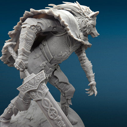 3D Resin Figurine - Blaidd the Half-Wolf (Elden Ring)