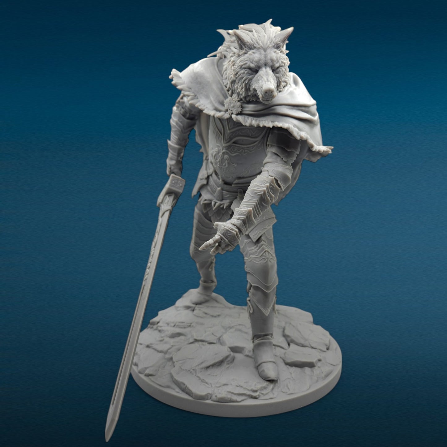 3D Resin Figurine - Blaidd the Half-Wolf (Elden Ring)