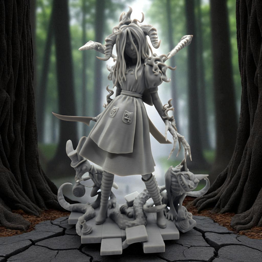 Alice - American McGee 3D Resin Figurine: Unpainted Fan Art (8 Inch)