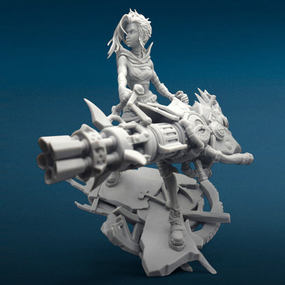 3D Resin Figurine - Jinx w/Rhino | League of Legends | Arcane