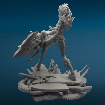 3D Resin Figurine - Jinx w/Rhino | League of Legends | Arcane