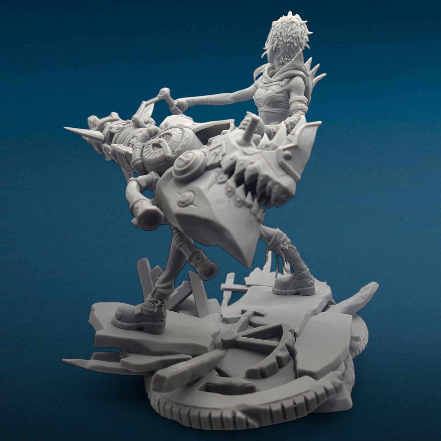 3D Resin Figurine - Jinx w/Rhino | League of Legends | Arcane