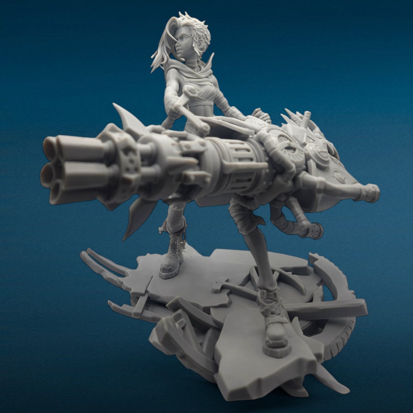 3D Resin Figurine - Jinx w/Rhino | League of Legends | Arcane
