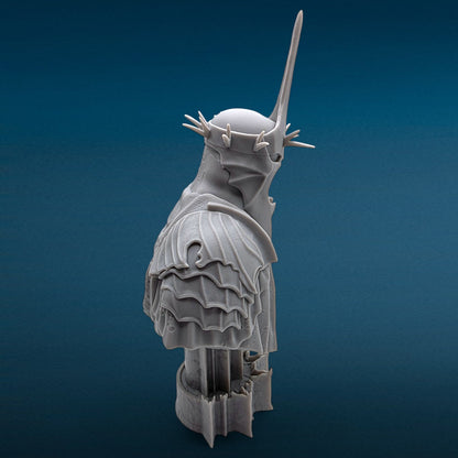 Witch King of Angmar - Lord of the Rings 3D Resin Bust: Unpainted Fan Art (7.5 Inch)