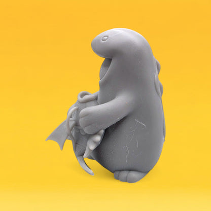 Pokemon Resin Miniature - Quagsire with Magikarp