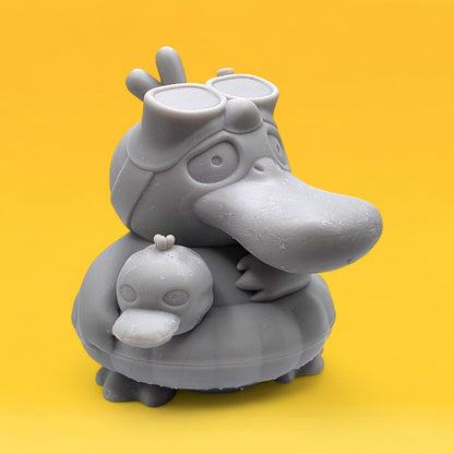 Pokemon Resin Miniature - Psyduck Beach Day