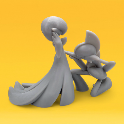 Pokemon Resin Miniature - Gallade & Gardevoir Proposal