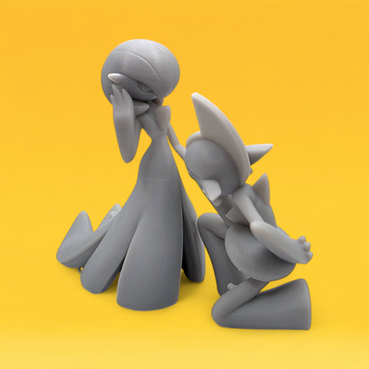 Pokemon Resin Miniature - Gallade & Gardevoir Proposal