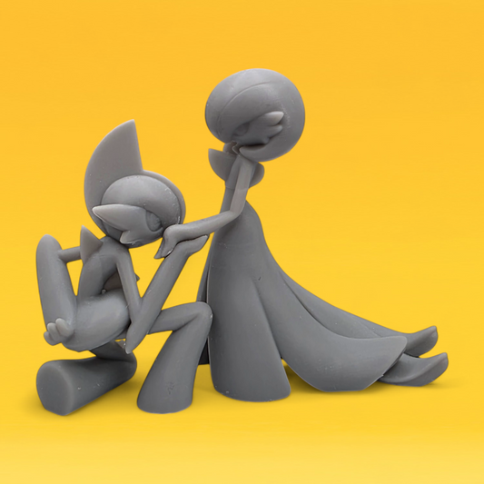 Pokemon Resin Miniature - Gallade & Gardevoir Proposal