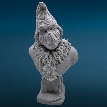 The Grinch - 3D Resin Figurine: Unpainted Fan Art (7 Inch)
