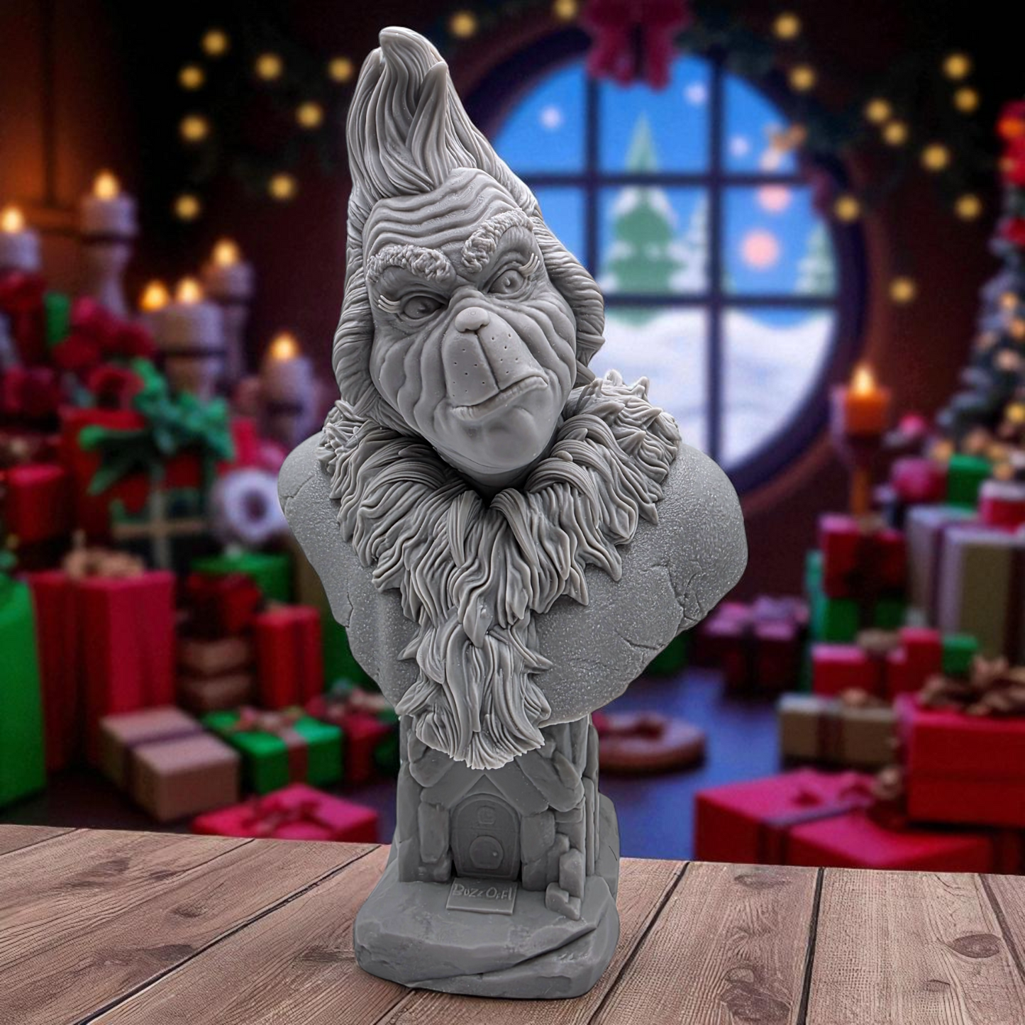 The Grinch - 3D Resin Figurine: Unpainted Fan Art (7 Inch)