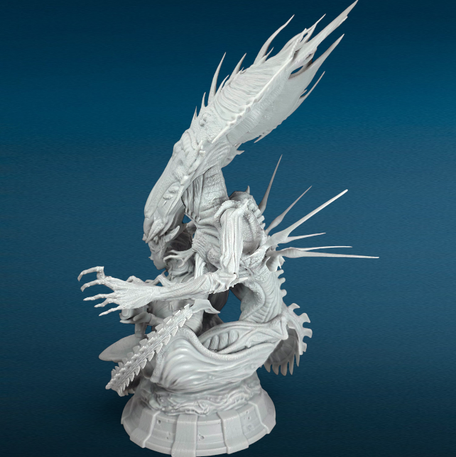Ellen Ripley Alien - 3D Resin Figurine: Unpainted Fan Art (12 Inch)