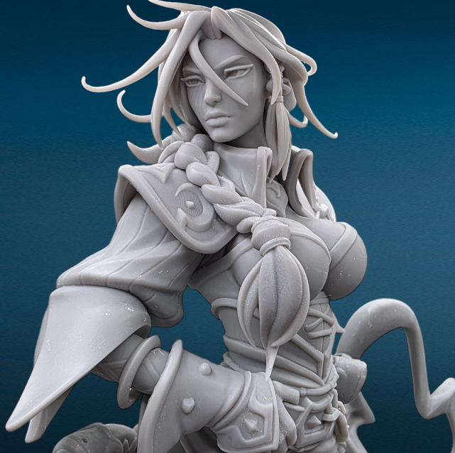Miss Fortune League of Legends - 3D Resin Figurine: Unpainted Fan Art (11 Inch)