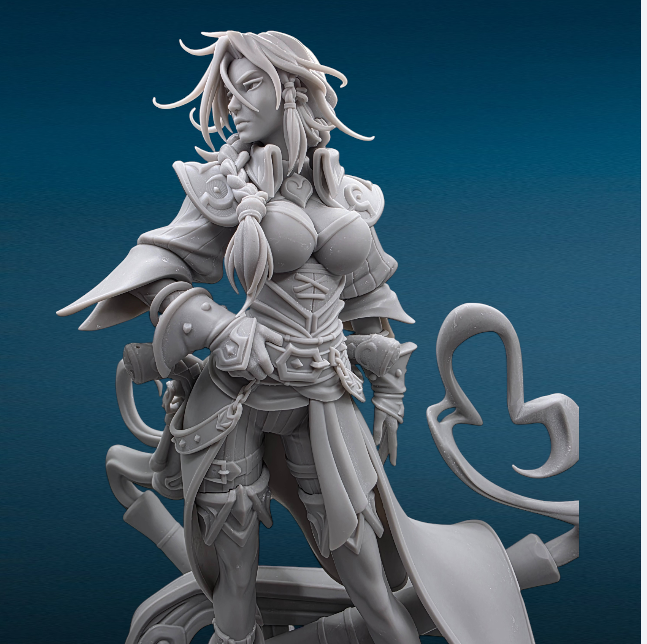 Miss Fortune League of Legends - 3D Resin Figurine: Unpainted Fan Art (11 Inch)