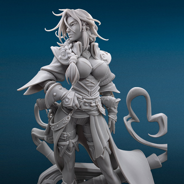 Miss Fortune League of Legends - 3D Resin Figurine: Unpainted Fan Art (11 Inch)