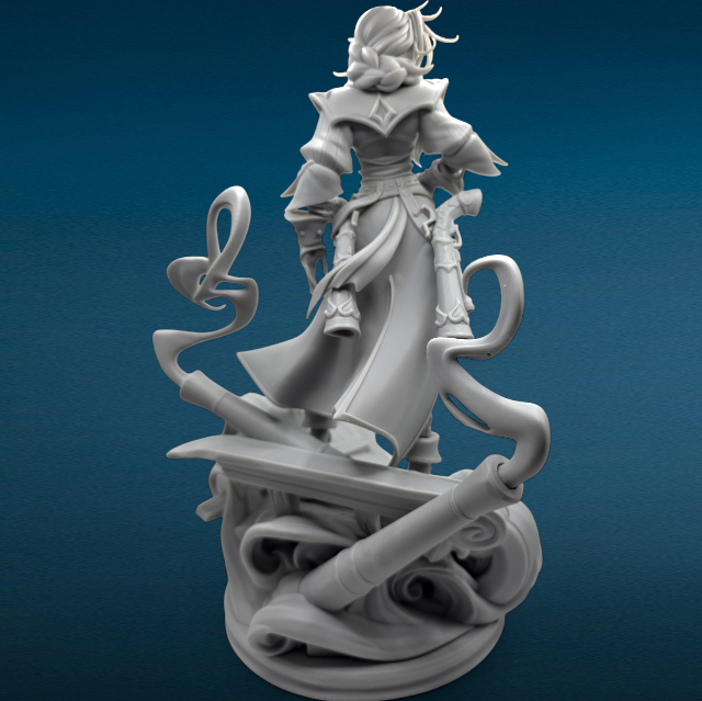 Miss Fortune League of Legends - 3D Resin Figurine: Unpainted Fan Art (11 Inch)