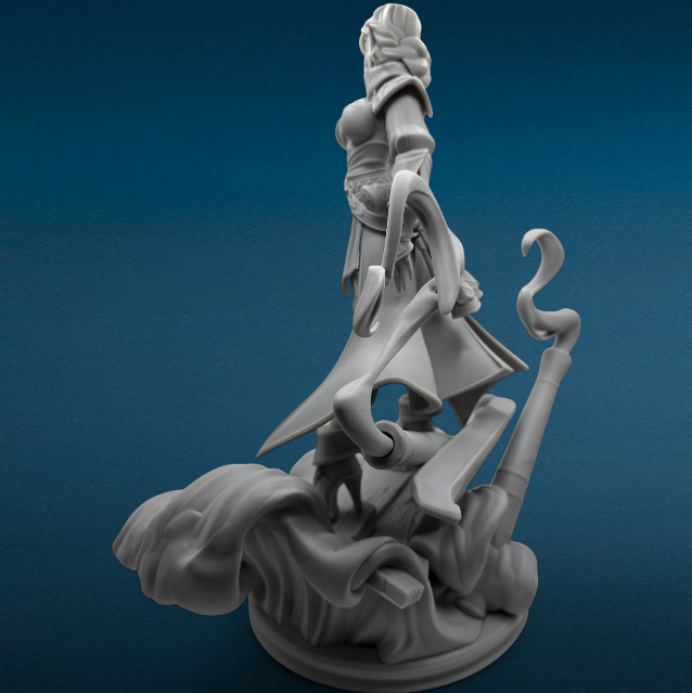 Miss Fortune League of Legends - 3D Resin Figurine: Unpainted Fan Art (11 Inch)
