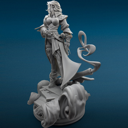 Miss Fortune League of Legends - 3D Resin Figurine: Unpainted Fan Art (11 Inch)
