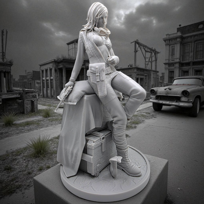 Eva Metal Gear Solid: Snake Eater - 3D Resin Figurine: Unpainted Fan Art (9.5 Inch)