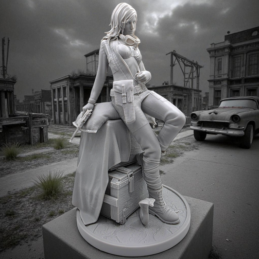 Eva Metal Gear Solid: Snake Eater - 3D Resin Figurine: Unpainted Fan Art (9.5 Inch)