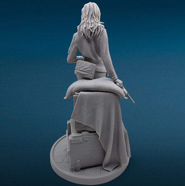 Eva Metal Gear Solid: Snake Eater - 3D Resin Figurine: Unpainted Fan Art (9.5 Inch)