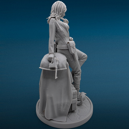 Eva Metal Gear Solid: Snake Eater - 3D Resin Figurine: Unpainted Fan Art (9.5 Inch)