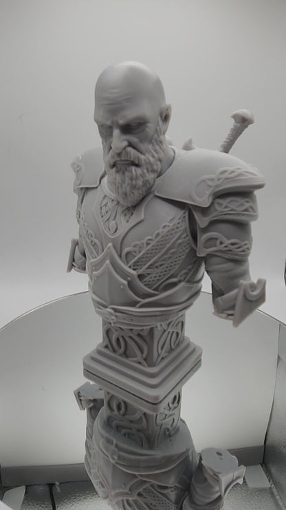 3D Resin Figurine - Kratos Bust | God of War