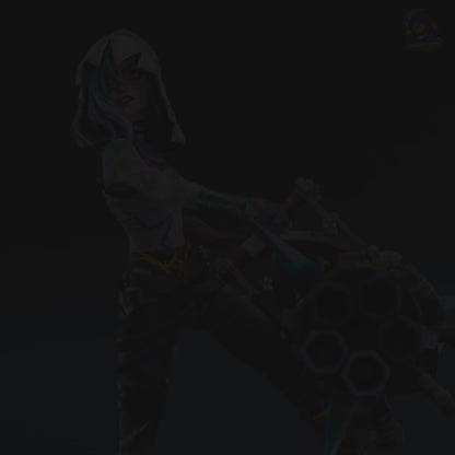 3D Resin Figurine - Jinx w/Rhino | League of Legends | Arcane