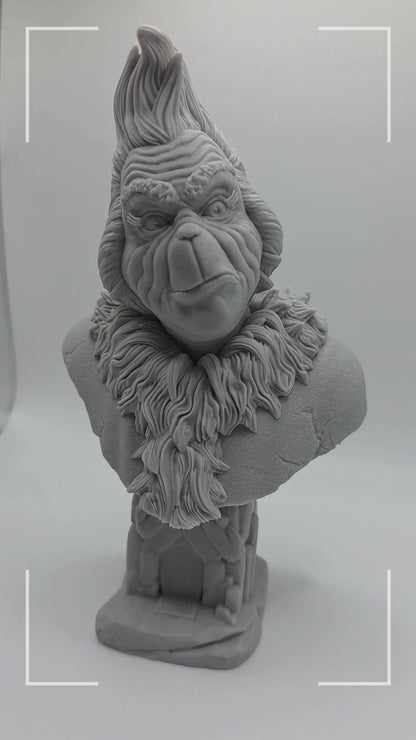 The Grinch - 3D Resin Figurine: Unpainted Fan Art (7 Inch)