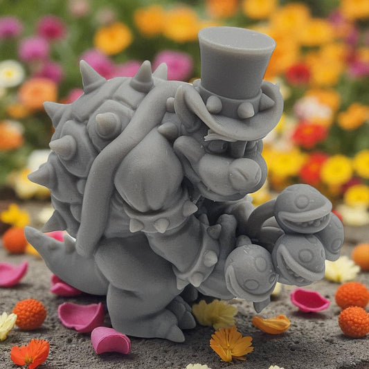Bowser Proposal - Super Mario Bros 3D Resin Figurine: Unpainted Fan Art (2 Inch)