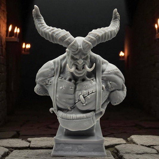 The Butcher - Diablo 3D Resin Bust: Unpainted Fan Art (6.5 Inch)