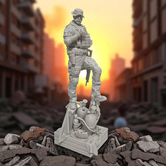 Captain Price - Call of Duty 3D Resin Figurine: Unpainted Fan Art (10.5 Inch)