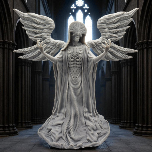 Angel of Death - Hellboy 3D Resin Figurine: Unpainted Fan Art (7 Inch)