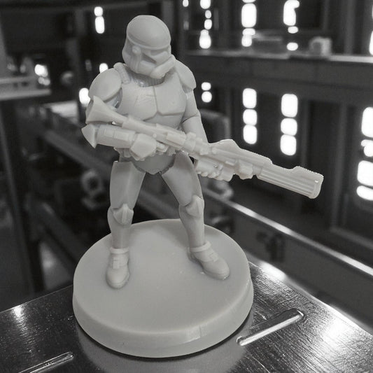 Clone Trooper Assault - Star Wars 3D Resin Figurine: Unpainted Fan Art (2.5 Inch)