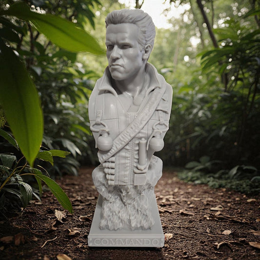 Colonel John Matrix - Commando 3D Resin Bust: Unpainted Fan Art (9.5 Inch)