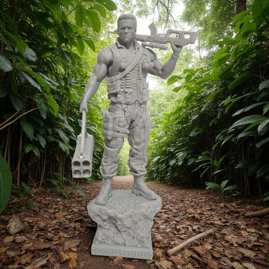 Colonel John Matrix - Commando 3D Resin Figure: Unpainted Fan Art (9 Inch)