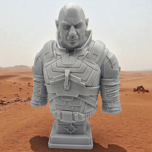 Count Glossau Rabban - Dune 3D Resin Bust: Unpainted Fan Art (6.5 Inch)