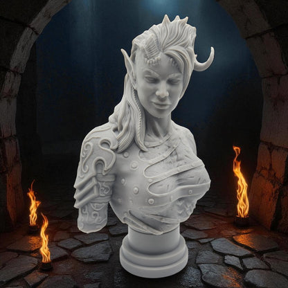 Karlach - Baldur's Gate 3D Resin Bust: Unpainted Fan Art (7 Inch)